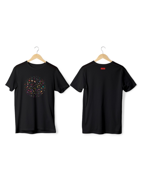 Greys&Blues Pichkari Pima Round Neck T-Shirt - Black